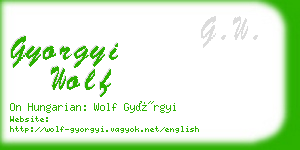 gyorgyi wolf business card